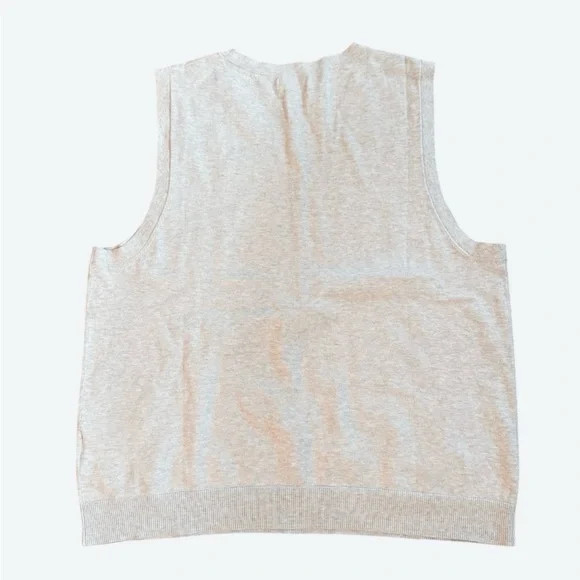 J. Crew Factory - Classic Sweater Shell Tank Top Light Grey- 100% Cotton XL -EUC - Picture 4 of 9
